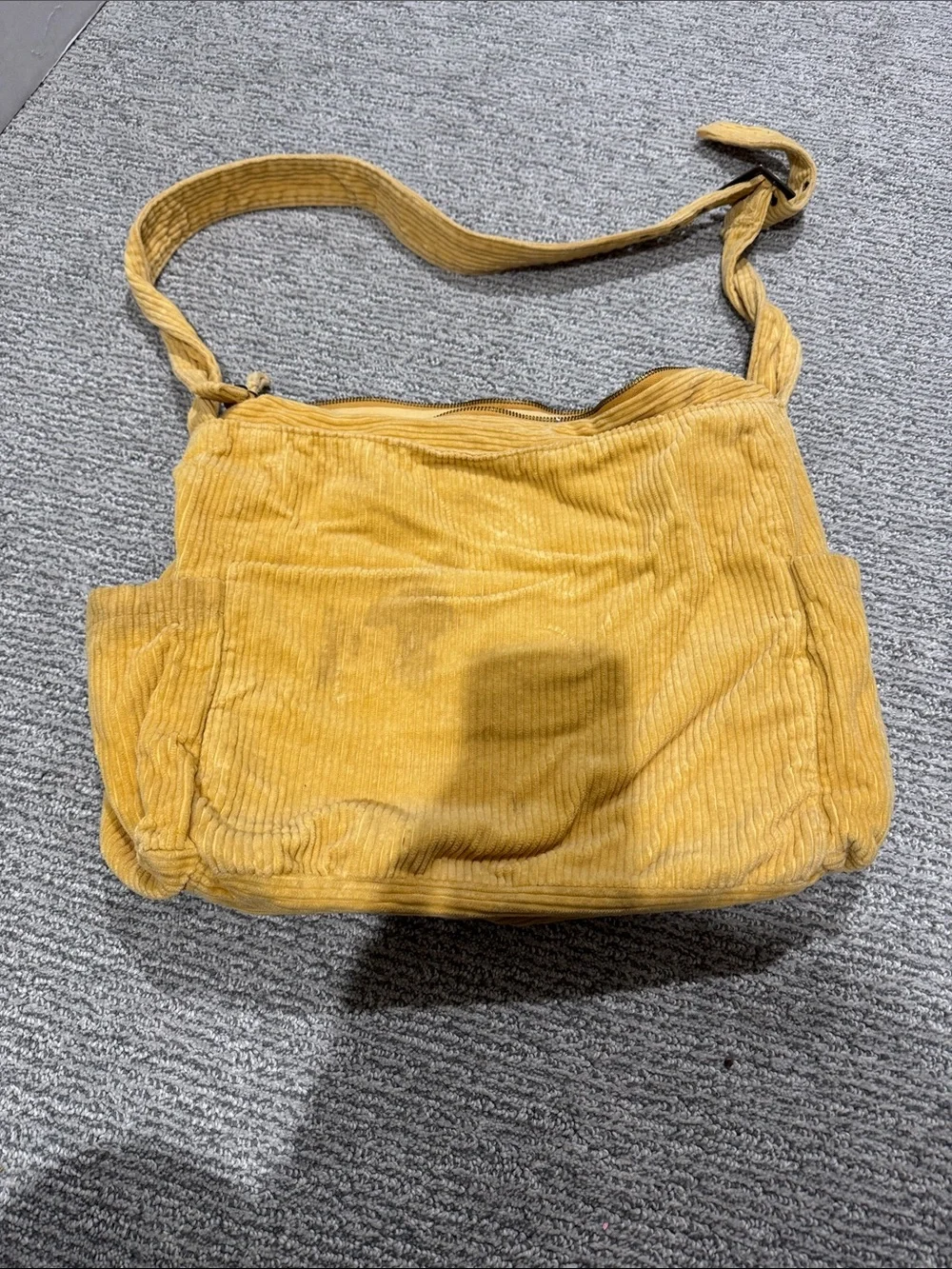 Free People Mustard Yellow Corduroy Shoulder Bag - Picture 2 of 4